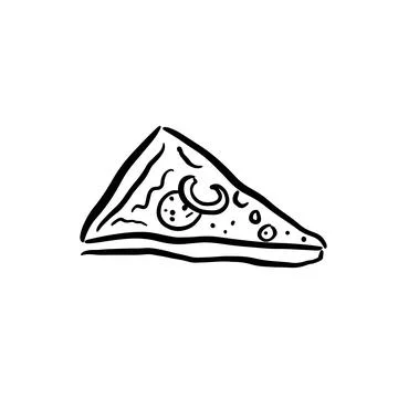 Slice of pizza Stock Illustration