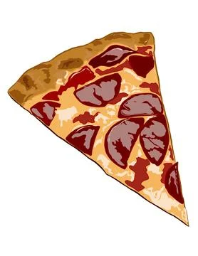 Slice of pizza Stock Illustration