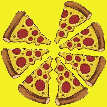 Slice of pizza. Stock Illustration