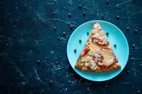A slice of Pizza with a minimal design. Foto stock