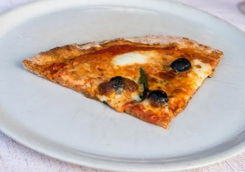 Slice pizza Olives Foto stock