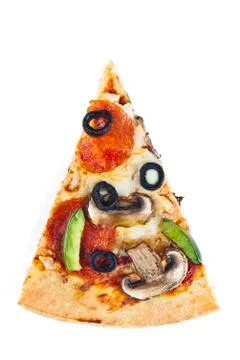 Slice of pizza Stock Photos