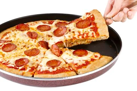 Slice of pizza Stock Photos