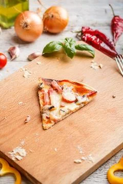 Slice of pizza Stock Photos