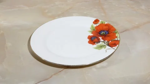 A slice of pizza is put in the plate 스톡 동영상 112388458