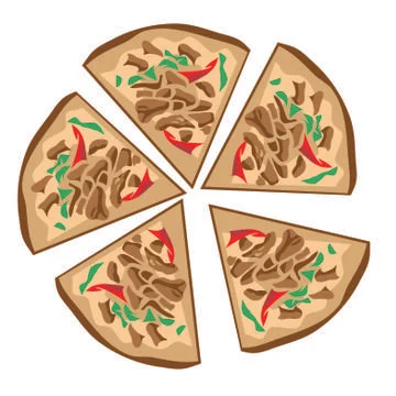 Slice pizza vector Stock Illustration