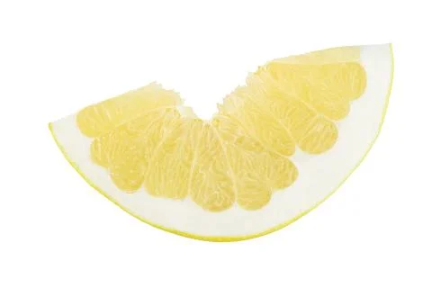 Slice of pomelo isolated on white background Stock Photos