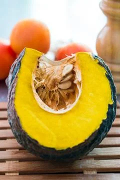 Slice of pumkin Stock Photos