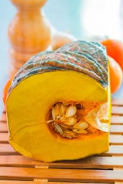 Slice of pumkin Stock Photos