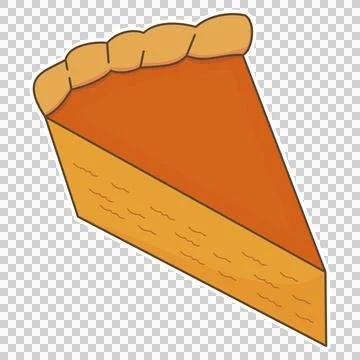 Slice of pumpkin pie Stock Illustration