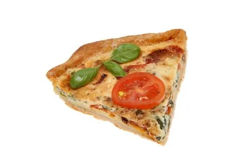 Slice of quiche Stock Photos