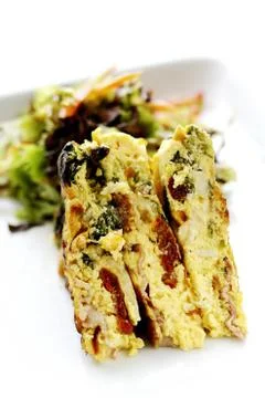 Slice of quiche Stock Photos