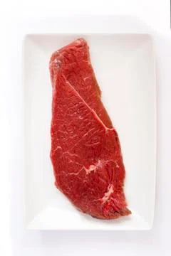 Slice of raw beef Foto stock