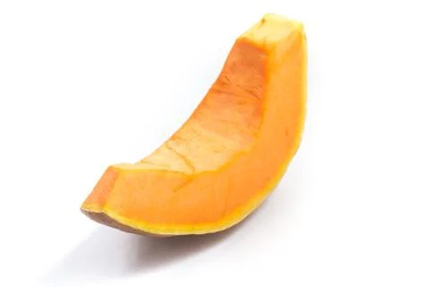 Slice of a raw pumpkin 스톡 사진