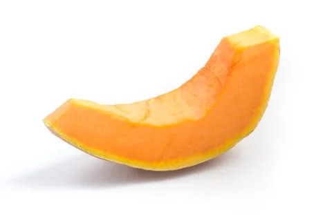 Slice of a raw pumpkin Stock Photos