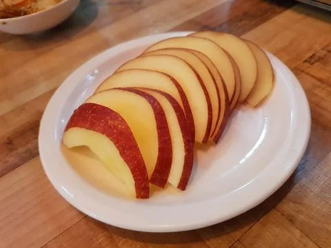 Slice red apple Foto stock