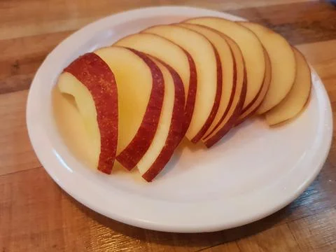 Slice red apple Foto stock