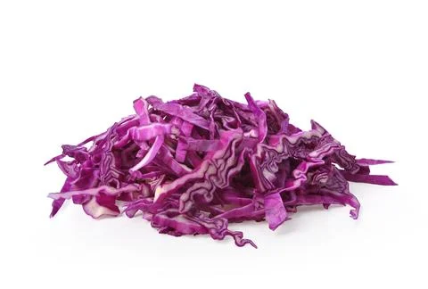 Slice red cabbage on white background Stock Photos