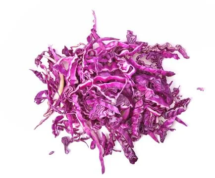 Slice red cabbage on white background Stock Photos