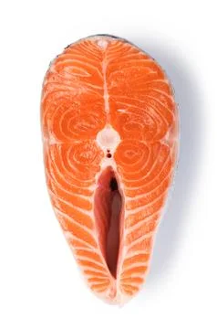 Slice of red fish salmon Stock Photos