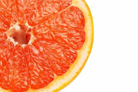 Slice of red grapefruit 스톡 사진