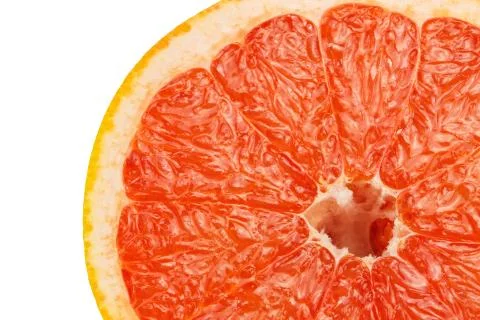Slice of red grapefruit 스톡 사진