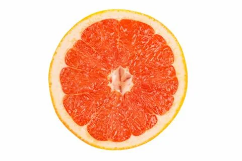 Slice of red grapefruit Foto stock