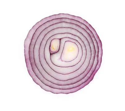 Slice of red onion Stock Photos