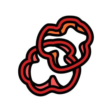 Slice red pepper color icon vector illustration Stock Illustration