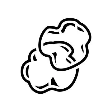 Slice red pepper glyph icon vector illustration Illustrazione stock