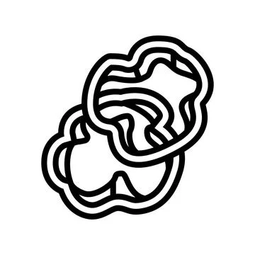 Slice red pepper line icon vector illustration Stock Illustration