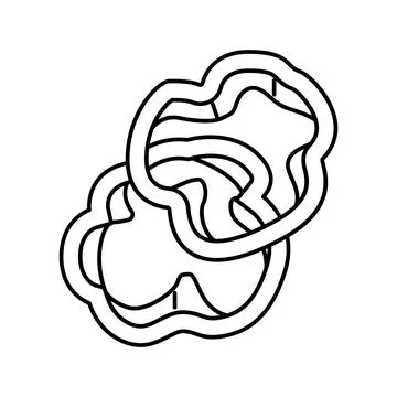 Slice red pepper line icon vector illustration Stock Illustration