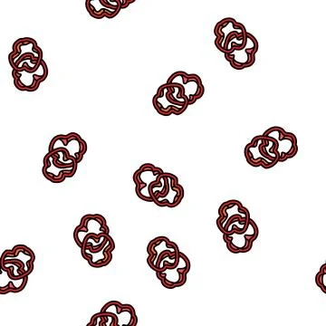 Slice red pepper vector seamless pattern 스톡 일러스트