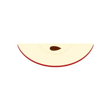 A slice of red sliced apple with a seed vector clipart  Stock Illustration