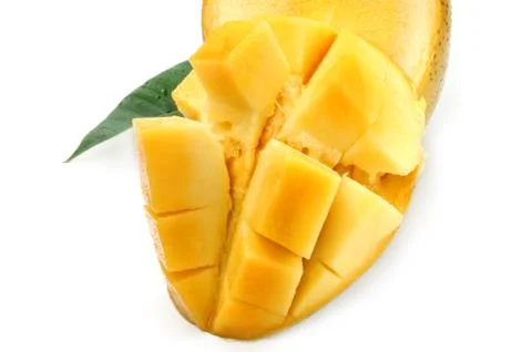 Slice ripe mango Stock Photos