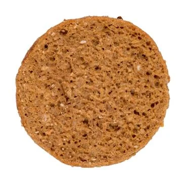 Slice of round rye bread Stock Photos