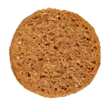 Slice of round rye bread Stock Photos
