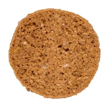 Slice of round rye bread Stock Photos