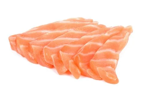 Slice salmon isolated on the white background Stock Photos