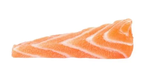 Slice salmon isolated on the white background Stock Photos