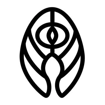 Slice Salmon outline イラスト素材