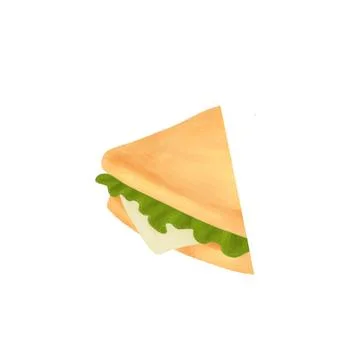 Slice of sandwich drawing Stock Illustration