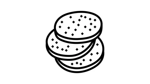 Slice sausage meat line icon animation Stock Footage 326128684