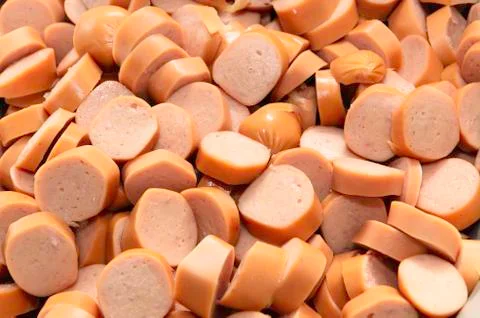 Slice sausage Foto stock