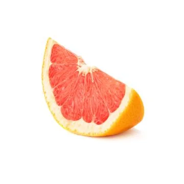 Slice section of grapefruit isolated over the white background Stock Photos
