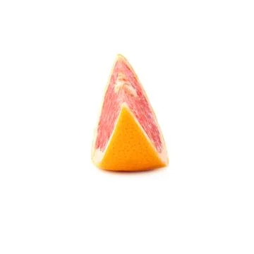Slice section of grapefruit isolated over the white background Stock Photos