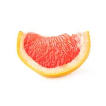 Slice section of grapefruit isolated over the white background Stock Photos