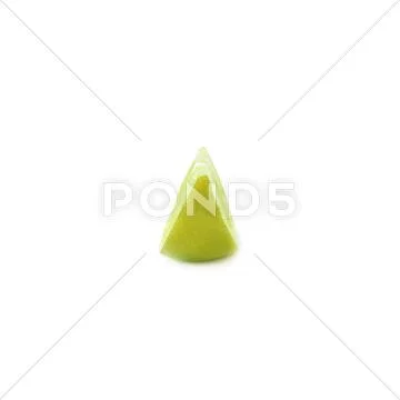 Slice section of lime isolated over the white background Stock Photos