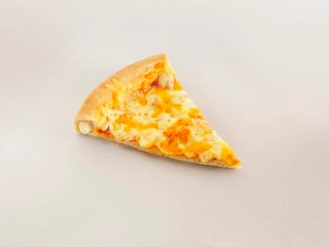 A slice of stuffed crust cheese pizza Stock Photos