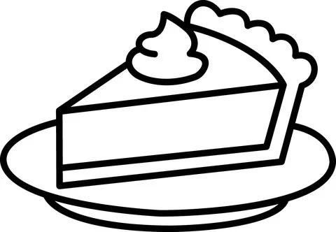 Slice of sweet pie on plate Stock Illustration